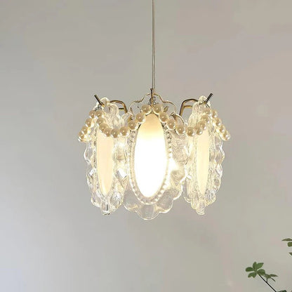 Florina – Glas-Hängeleuchte mit Blumenmustern für elegante Räume