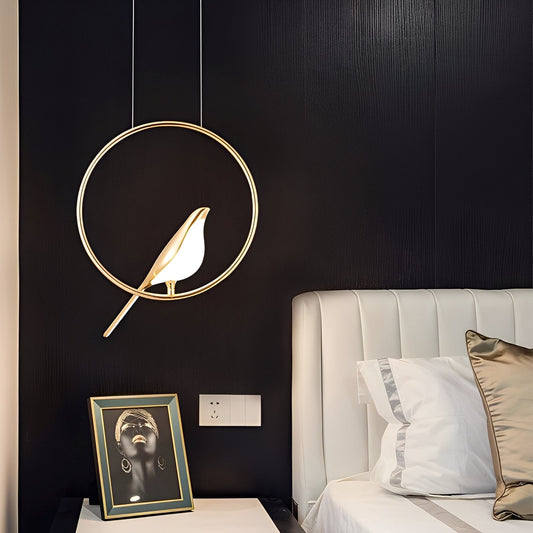 Emilia – Minimalistischer Elster Vogel Kronleuchter