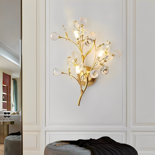 Zuko – Kristall-Wandlampe im Zweig-Design