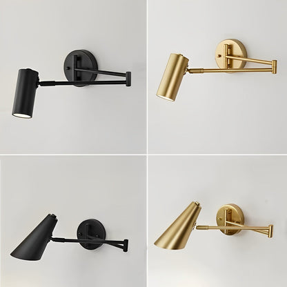 Mira – Klappbare Lampe für die Wand mit beweglichem Arm