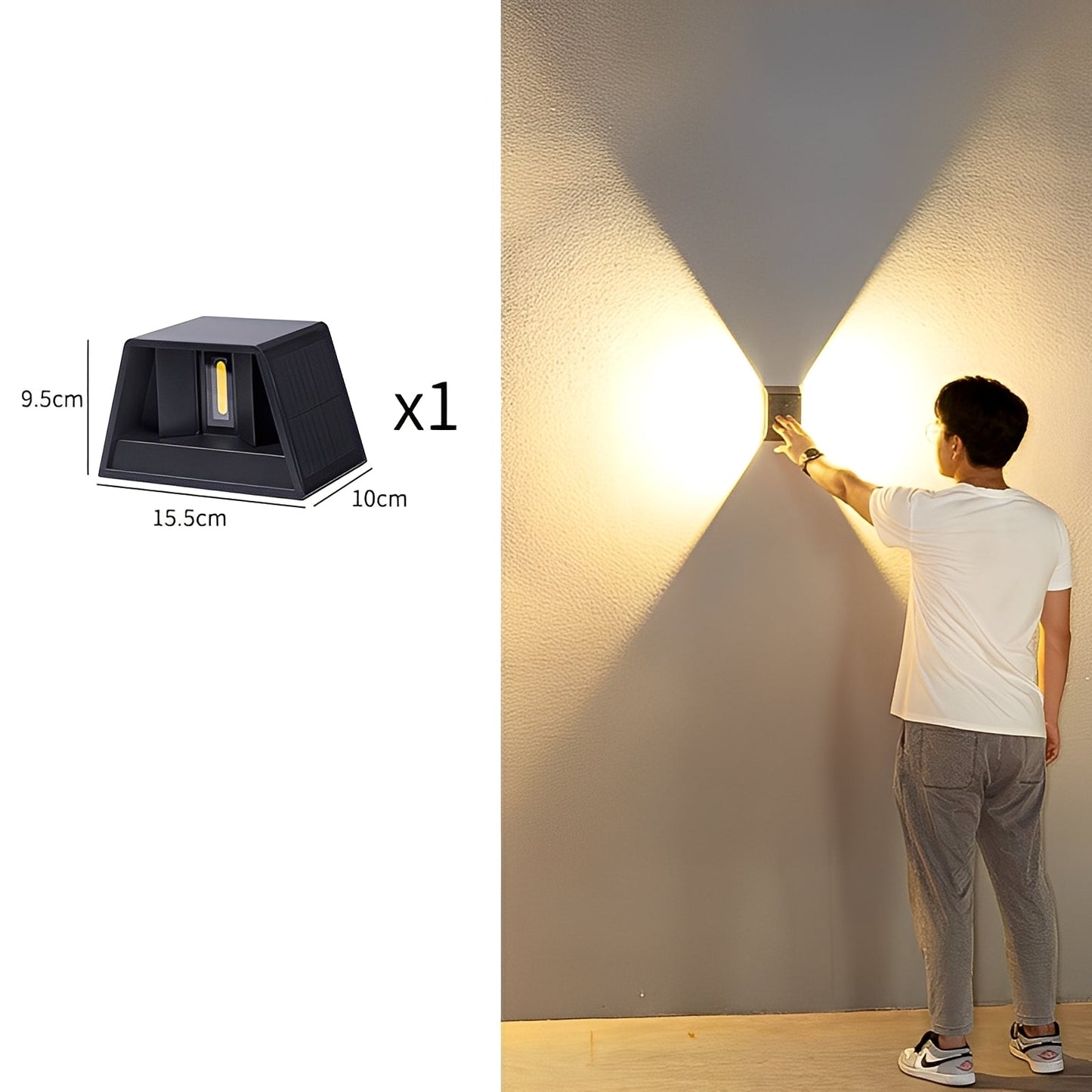 Nico – Wasserfeste Solar-Wandleuchte