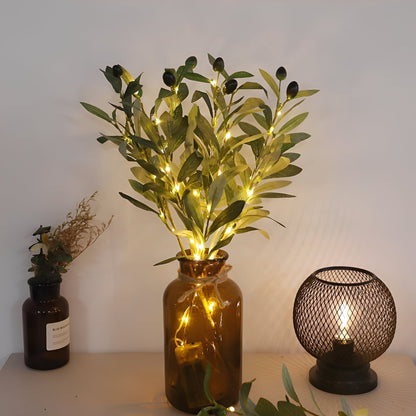 Annelie – Dekorative Lichterkette mit Olivenblättern