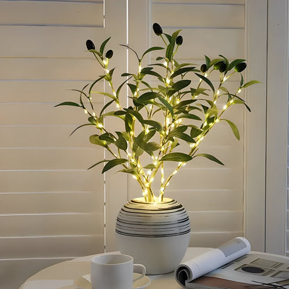 Annelie – Dekorative Lichterkette mit Olivenblättern