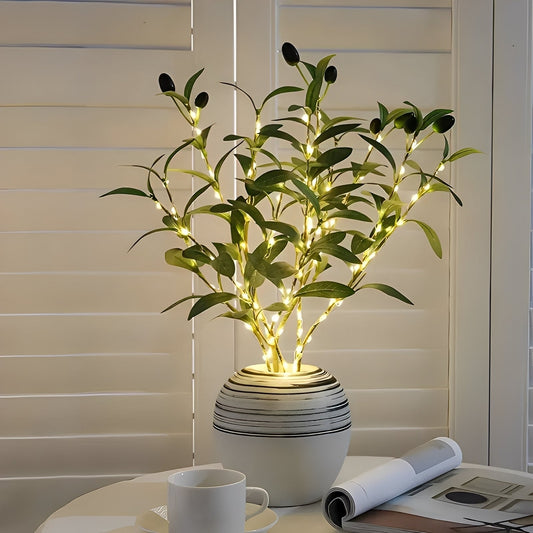 Annelie – Dekorative Lichterkette mit Olivenblättern