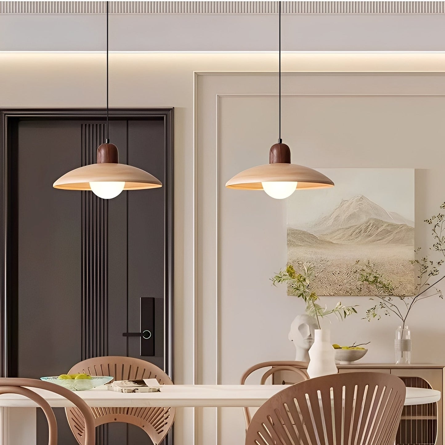 Ritta – Pendelleuchte aus Travertin im Retro-Stil