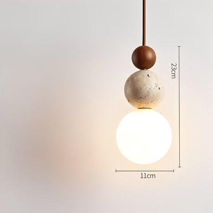 Nilo – Moderne Travertin-Hängeleuchte