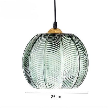 Aveline – Glas Pendelleuchte mit Blattdesign