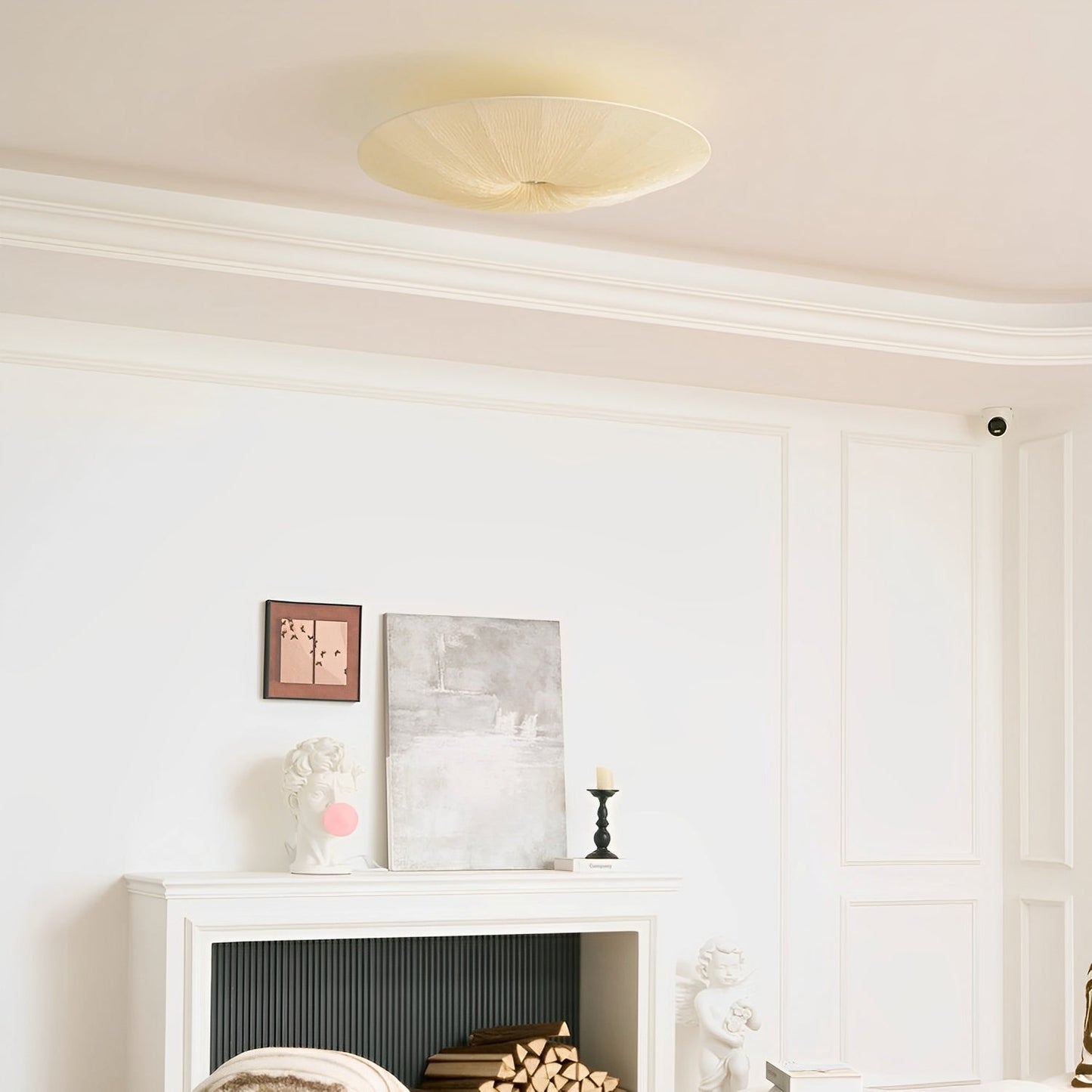 Aiko – Japanischer Lampenschirm aus Stoff in Beige