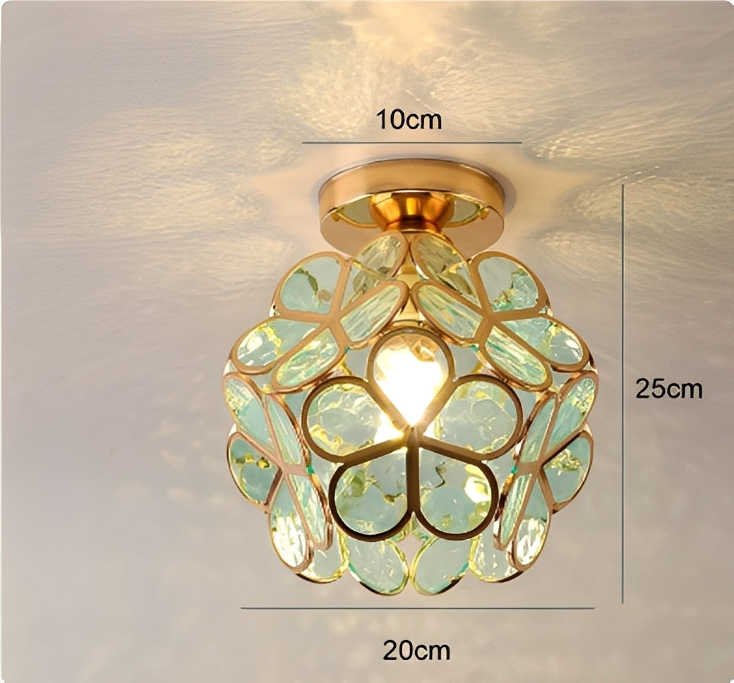 Celia – Deckenleuchte mit Kristallen