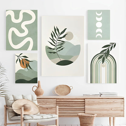 Verdura – Einfaches Naturposter in Grüntönen für moderne Wanddekoration