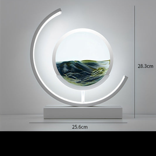 Meilin – Chinesische Glastischlampe im Stundenglas-Design