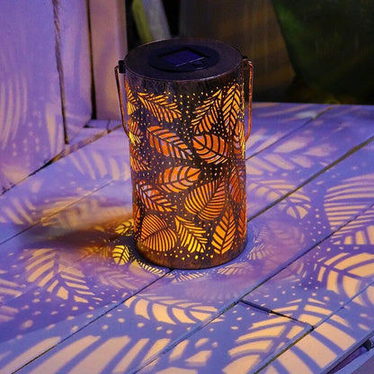 Sharon – Solarlaterne mit Blätterdesign-Projektion