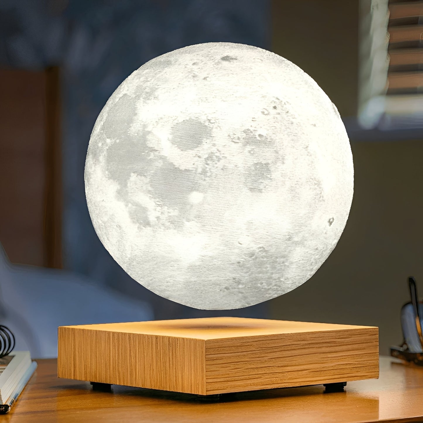 Lunaris – Schwebende 3D-Mondleuchte