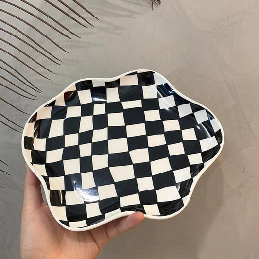 CloudBowl – Kariertes Keramik-Schälchen im sanften Design