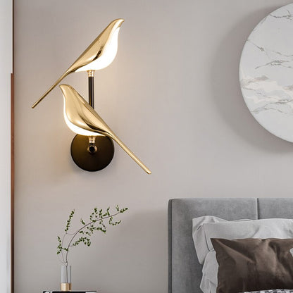 Nordische LED-Wandleuchte für Vögel