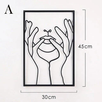 Vero - Modernes Gesichtsdekor in Hand aus Eisen
