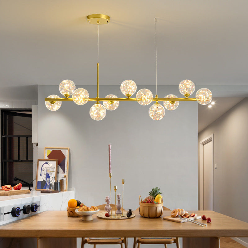 GoldLine – Eleganter Esstisch-Kronleuchter mit Designer-Flair