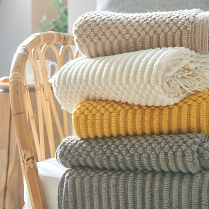 Uela – Kuscheldecke aus Korallenfleece im Einfarb-Look