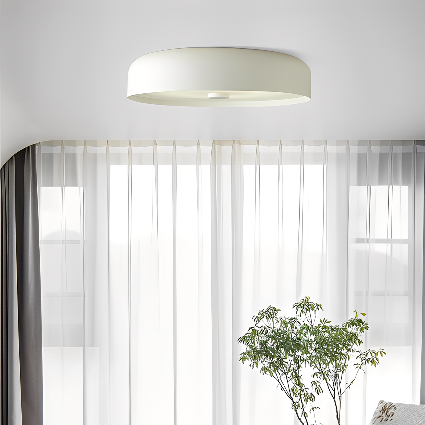 Tasha – Runde Minimalistische Deckenleuchte aus Italien