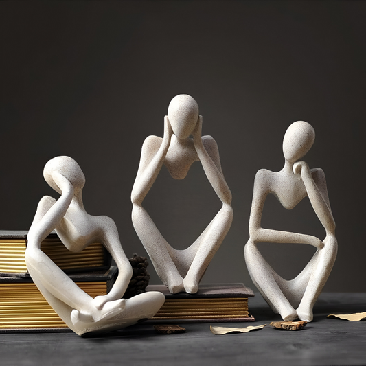 MindForm – Abstraktes Wandbild des Nachdenklichen im modernen Stil