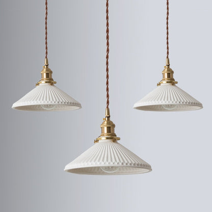 Glisten - Weiße keramische Pendelleuchte