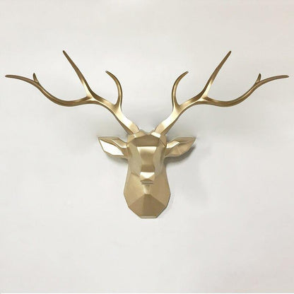 3D Hirschkopf-Wandhaken im nordischen Look