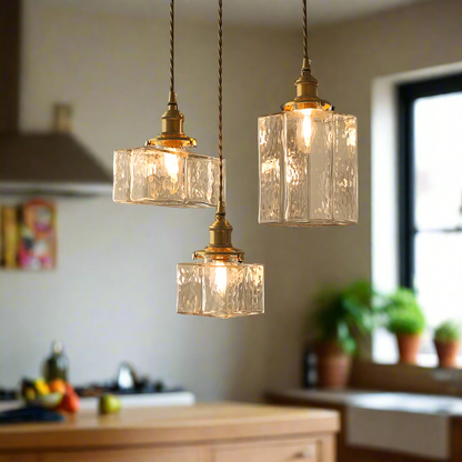 Farrah - Moderne Glas-Hängelampe im Retro-Look