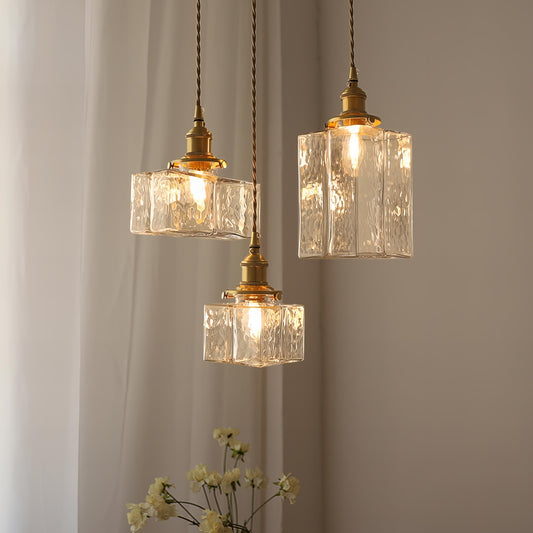 Farrah - Moderne Glas-Hängelampe im Retro-Look