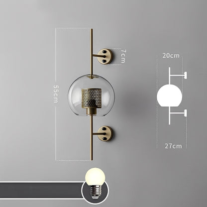Valerio – Retro Glaskugel Wandlampe