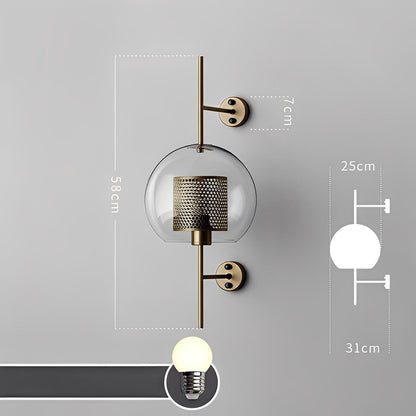 Valerio – Retro Glaskugel Wandlampe