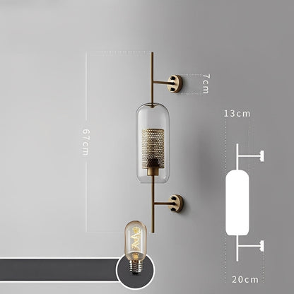 Valerio – Retro Glaskugel Wandlampe