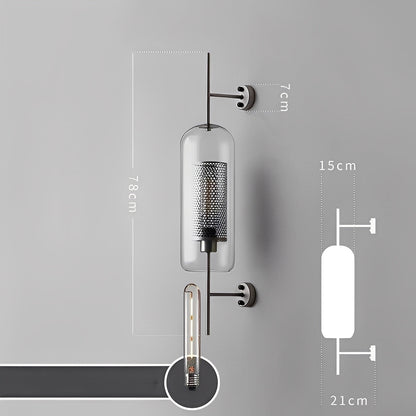 Valerio – Retro Glaskugel Wandlampe