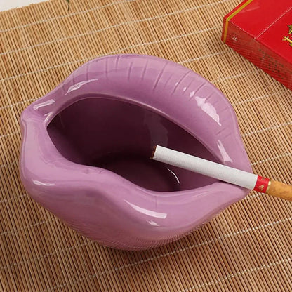 LipPop – Cartoon-Keramik-Aschenbecher in Lippenform