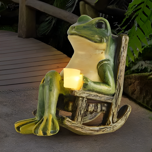 Frilo – Spaßige Frosch-Solarfigur