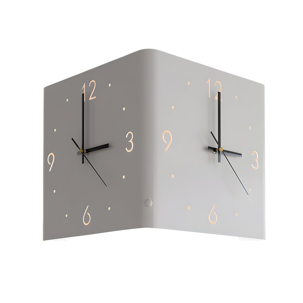 Elina – Beidseitige Wandleuchte mit Uhr