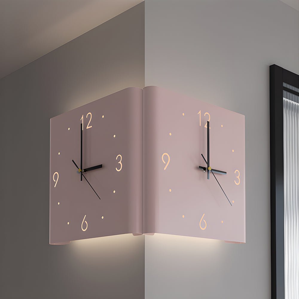 Elina – Beidseitige Wandleuchte mit Uhr