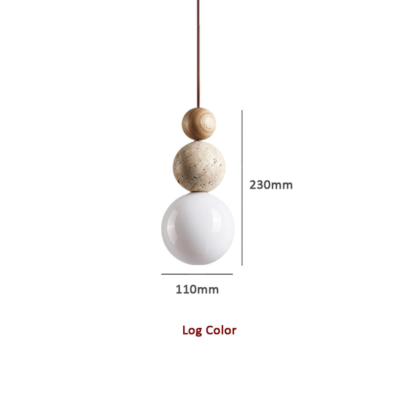 SteinLicht – Minimalistische Pendelleuchte aus Travertin-Naturstein